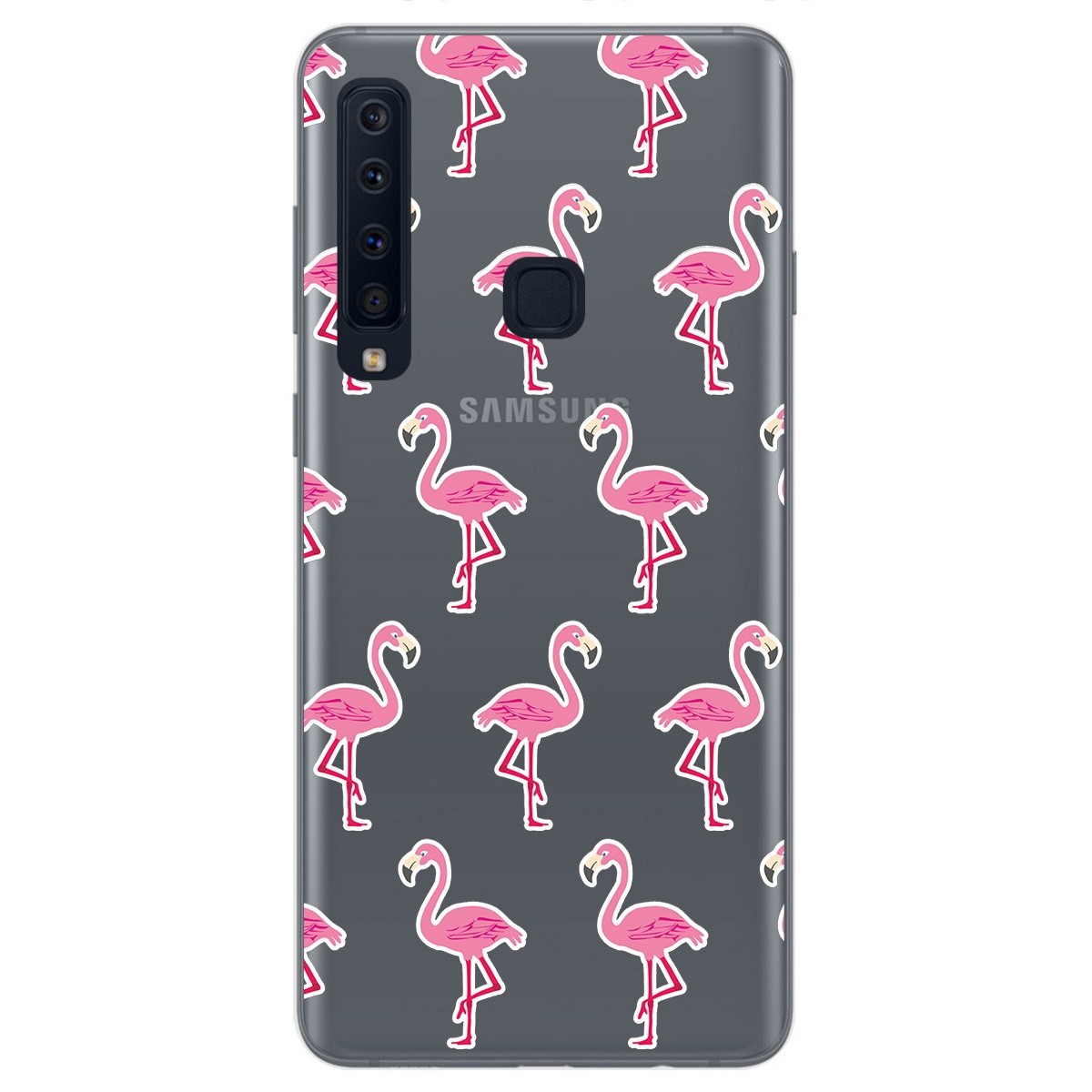 Funda Gel Transparente para Samsung Galaxy A9 (2018) diseño Flamenco Dibujos