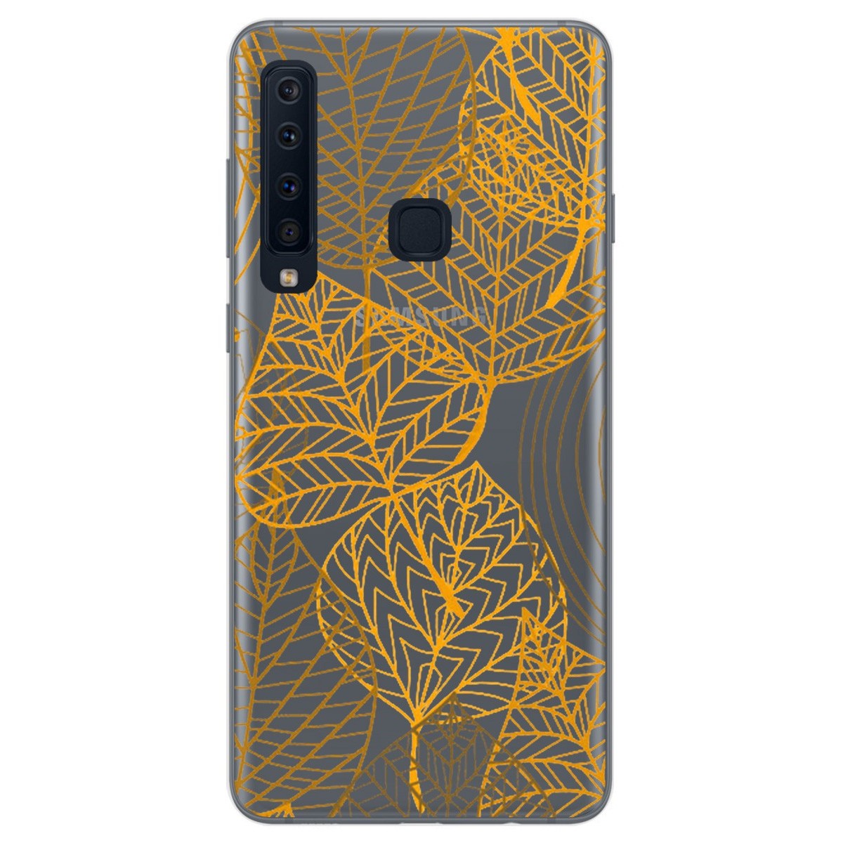 Funda Gel Transparente para Samsung Galaxy A9 (2018) diseño Hojas Dibujos