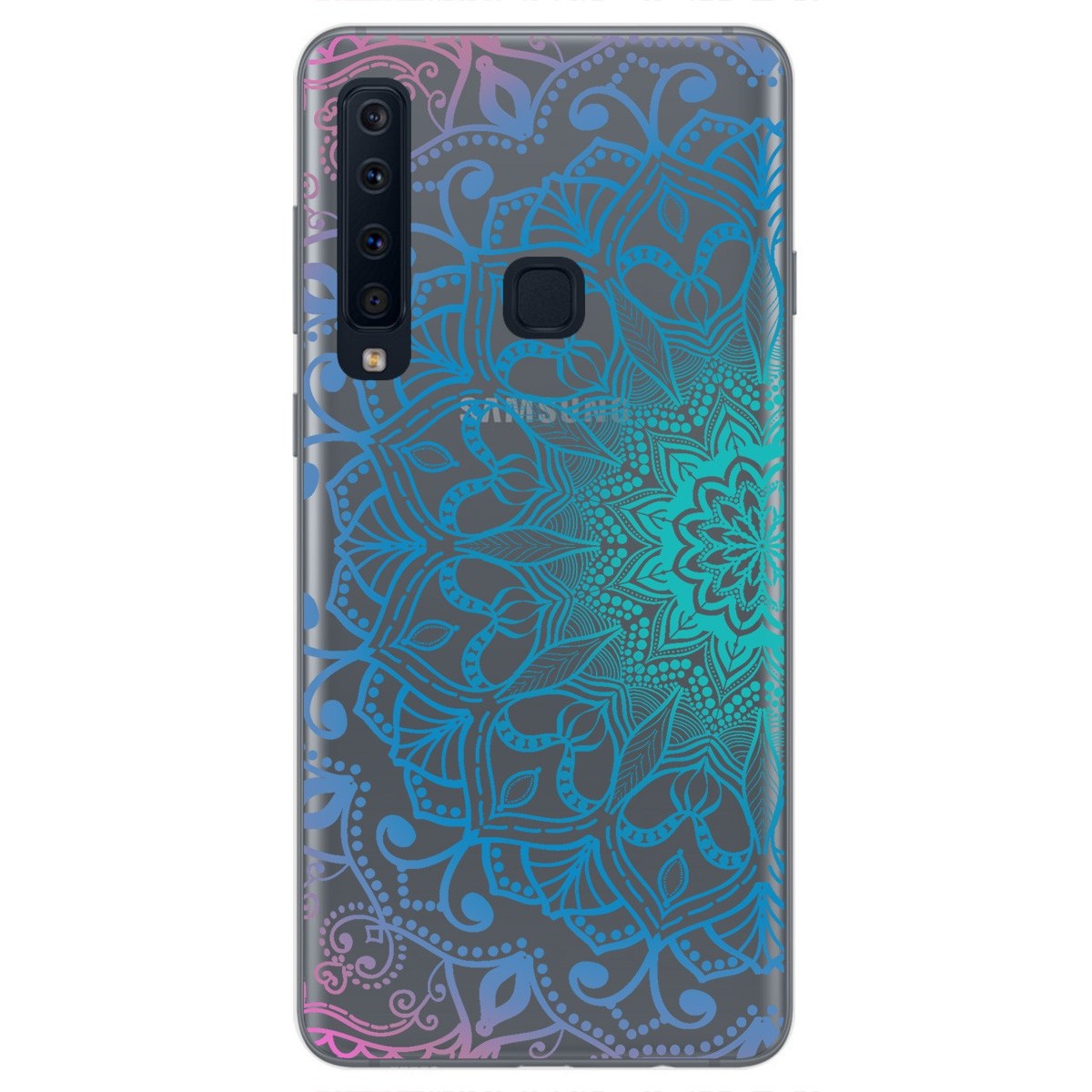 Funda Gel Transparente para Samsung Galaxy A9 (2018) diseño Mandala Dibujos