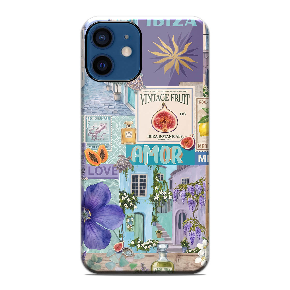 Funda Tough Magnética para Iphone 12 / 12 Pro (6.1) Doble Capa diseño Collage 02 Dibujos