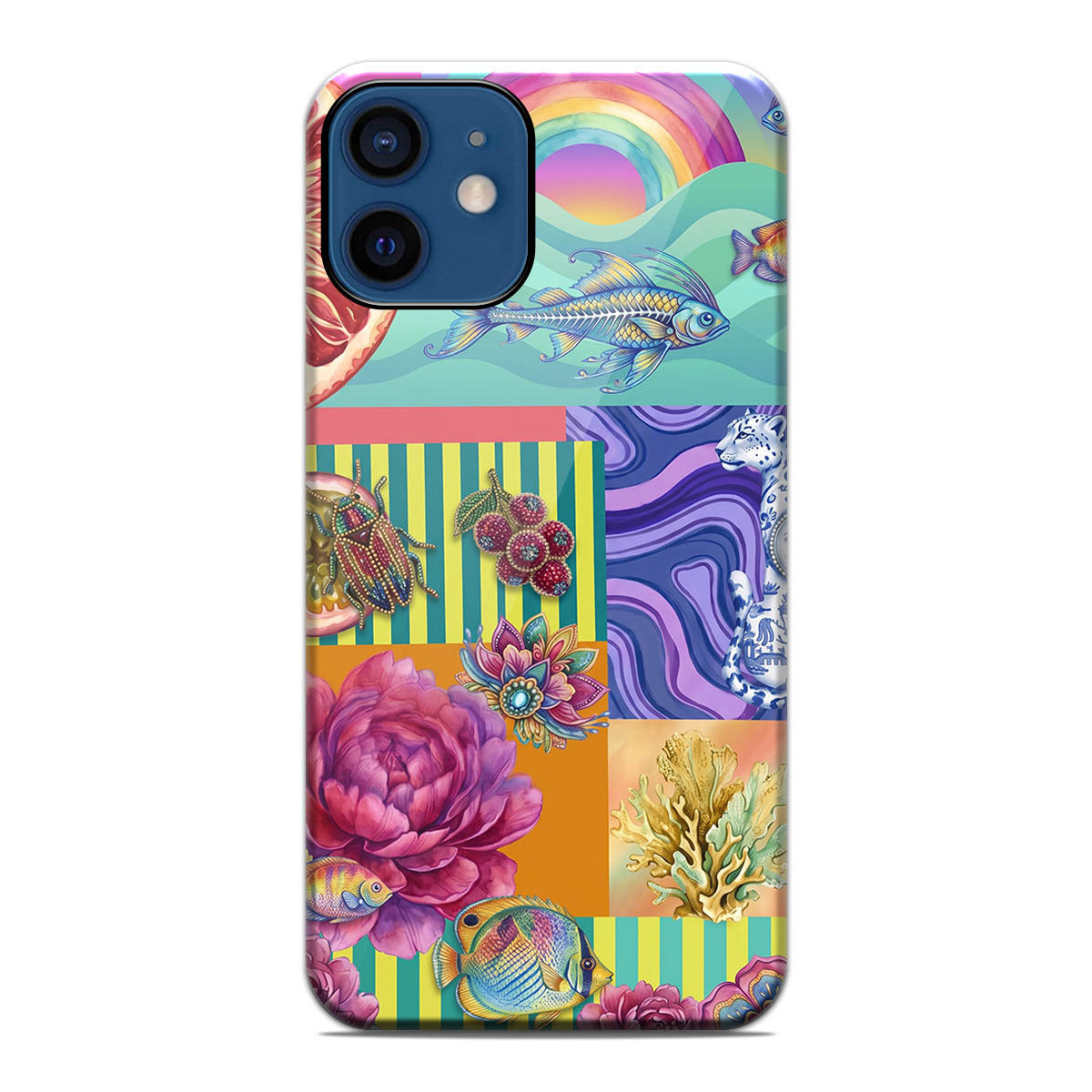 Funda Tough Magnética para Iphone 12 / 12 Pro (6.1) Doble Capa diseño Collage 03 Dibujos