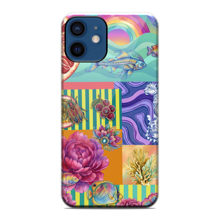 Funda Tough Magnética para Iphone 12 / 12 Pro (6.1) Doble Capa diseño Collage 03 Dibujos
