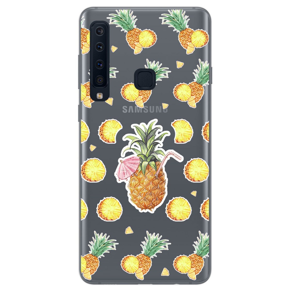 Funda Gel Transparente para Samsung Galaxy A9 (2018) diseño Piña Dibujos