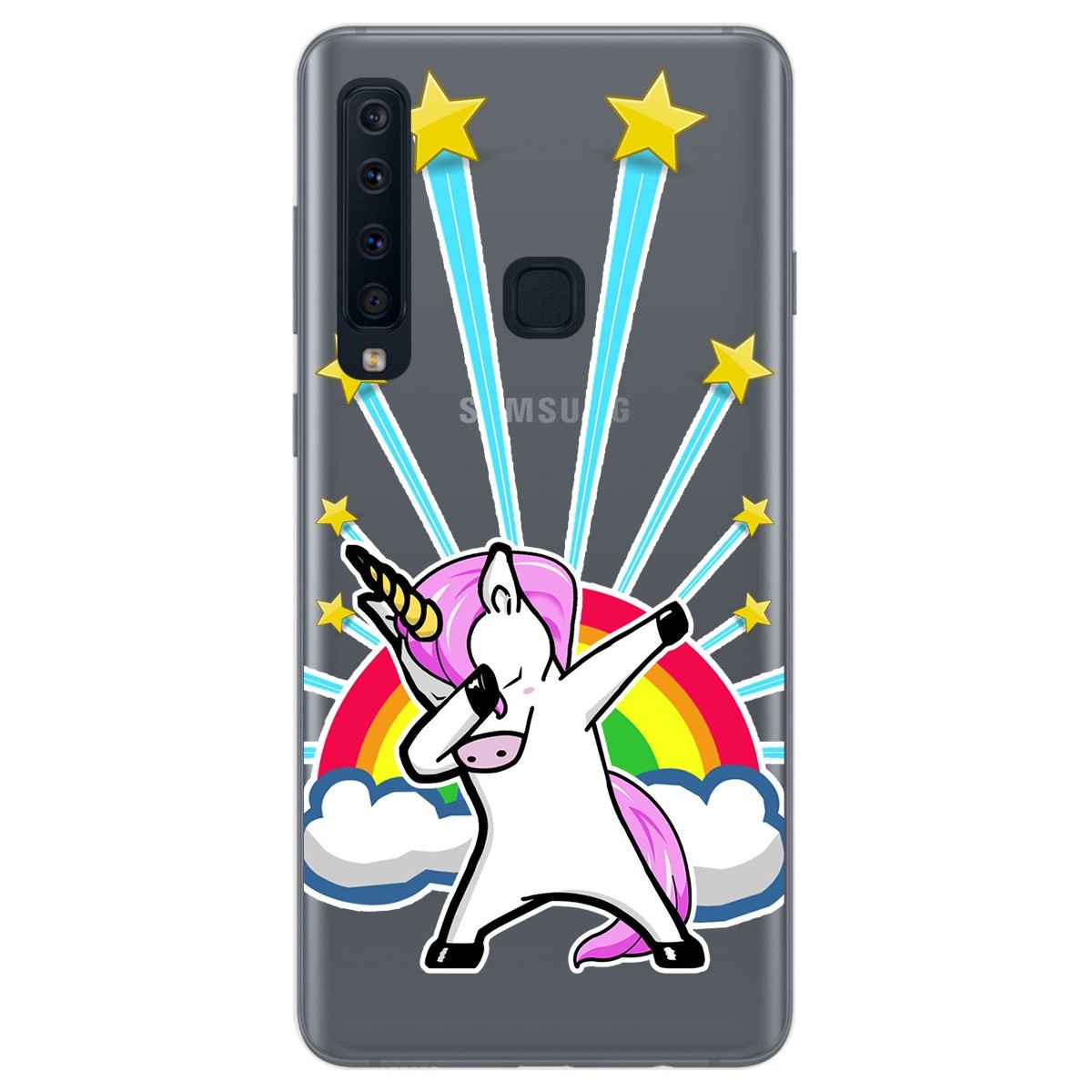 Funda Gel Transparente para Samsung Galaxy A9 (2018) diseño Unicornio Dibujos