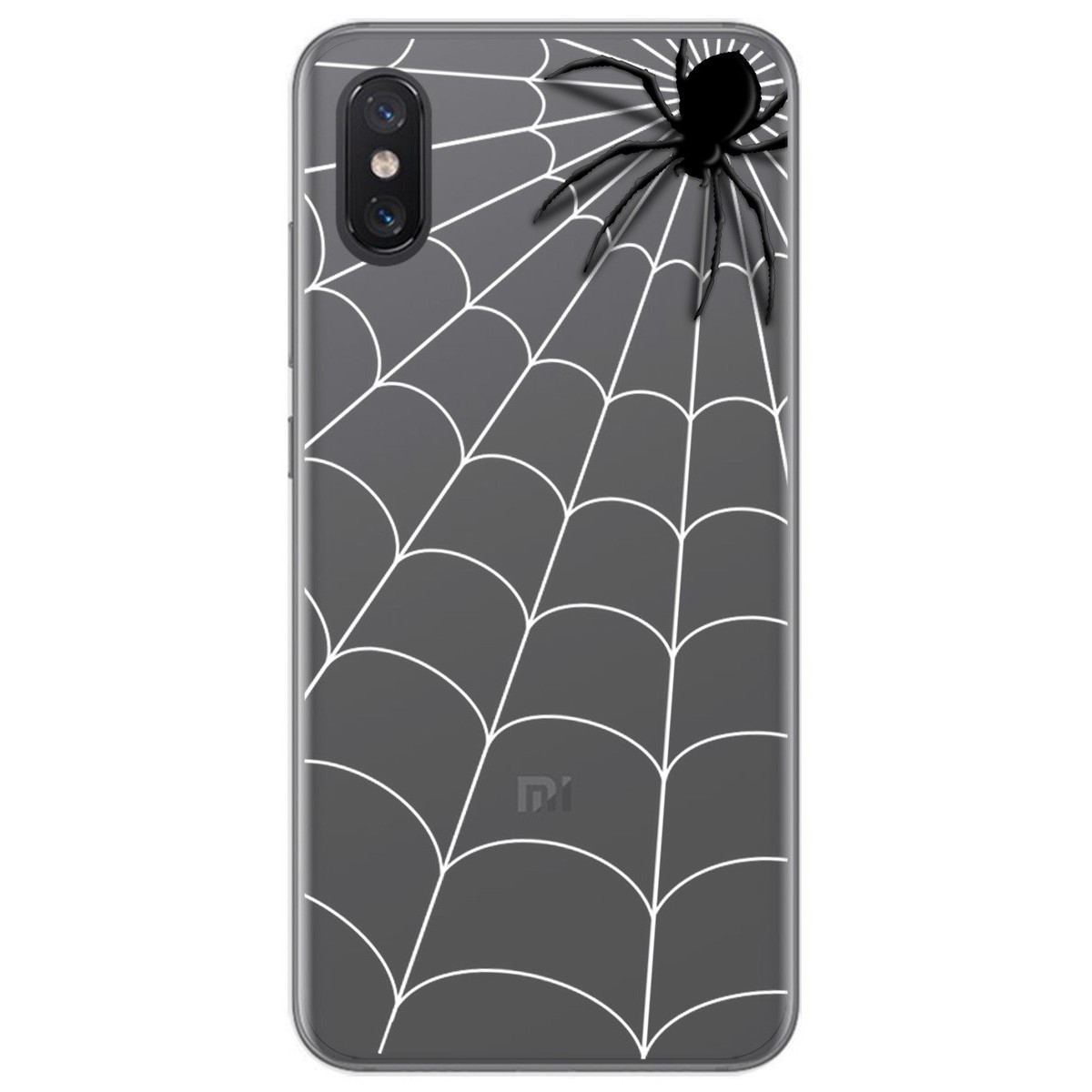 Funda Gel Transparente para Xiaomi Mi 8 Pro diseño Araña Dibujos