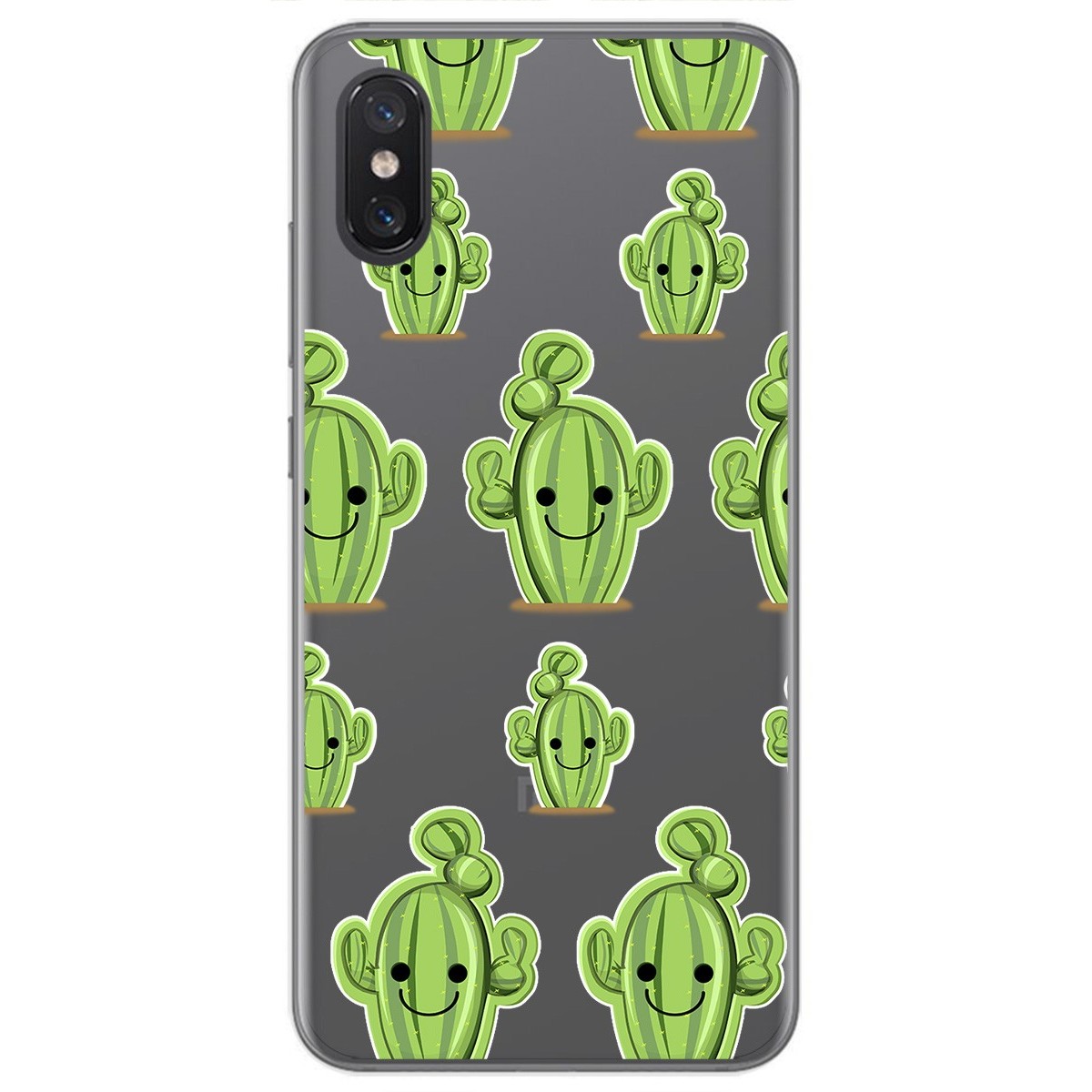 Funda Gel Transparente para Xiaomi Mi 8 Pro diseño Cactus Dibujos