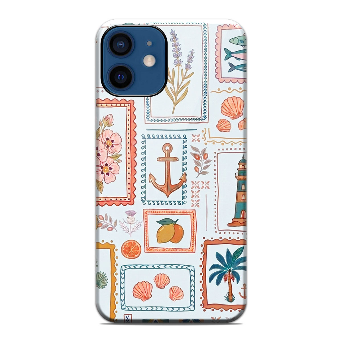 Funda Tough Magnética para Iphone 12 / 12 Pro (6.1) Doble Capa diseño Sellos 02 Dibujos