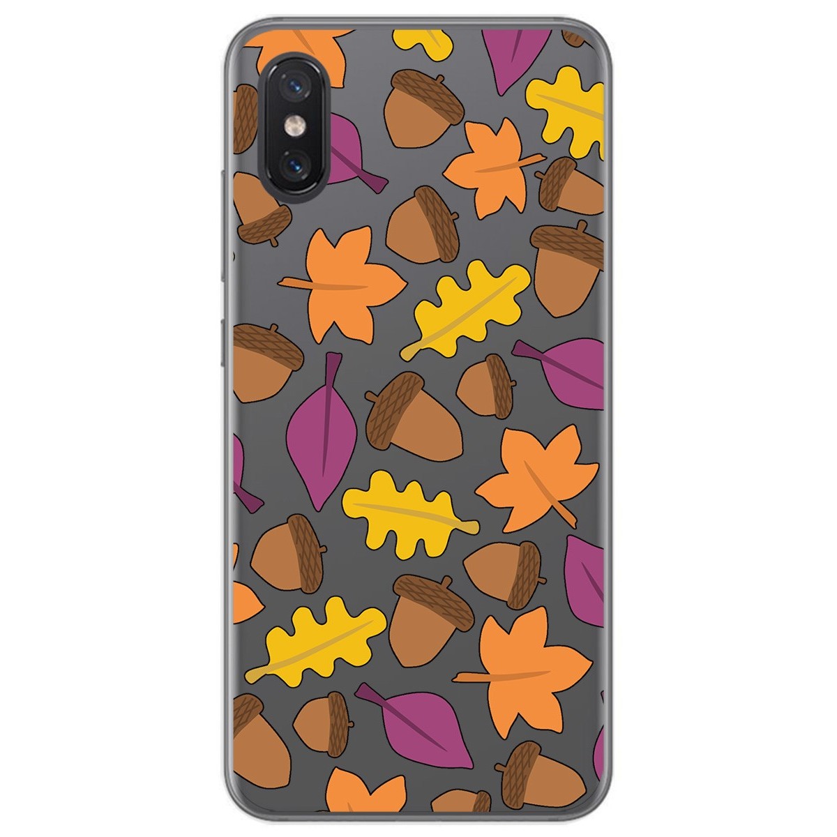 Funda Gel Transparente para Xiaomi Mi 8 Pro diseño Otoño Dibujos