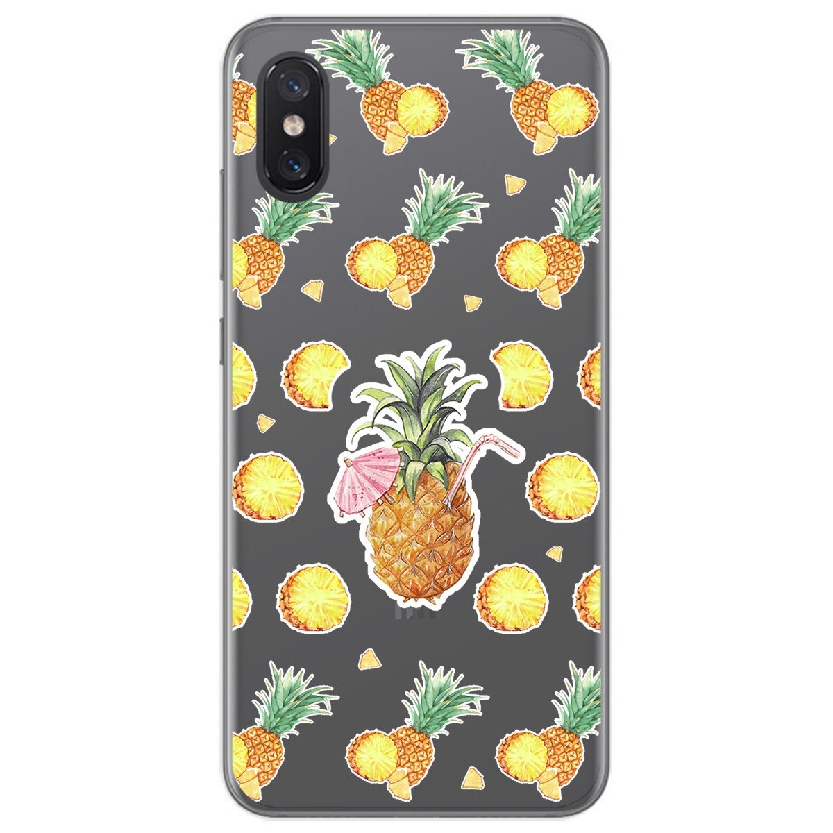 Funda Gel Transparente para Xiaomi Mi 8 Pro diseño Piña Dibujos