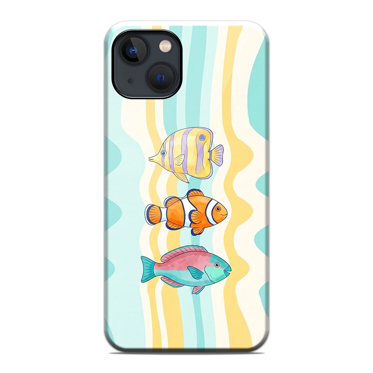 Funda Tough Magnética para Iphone 13 (6.1) Doble Capa diseño Peces 01 Dibujos