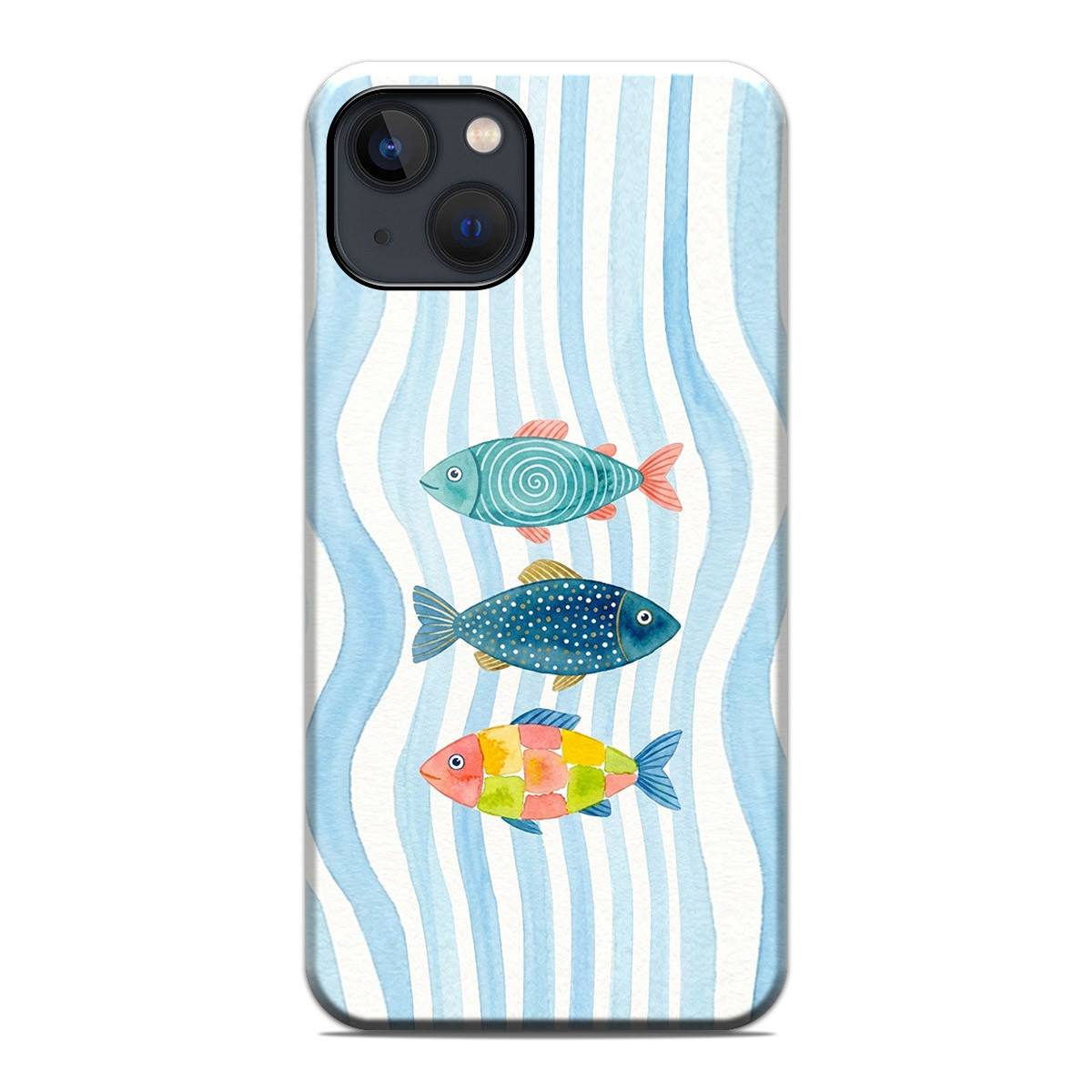Funda Tough Magnética para Iphone 13 (6.1) Doble Capa diseño Peces 02 Dibujos