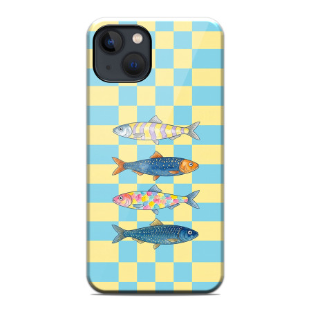 Funda Tough Magnética para Iphone 13 (6.1) Doble Capa diseño Peces 03 Dibujos