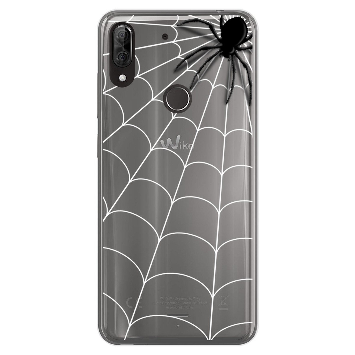 Funda Gel Transparente para Wiko View2 Plus diseño Araña Dibujos