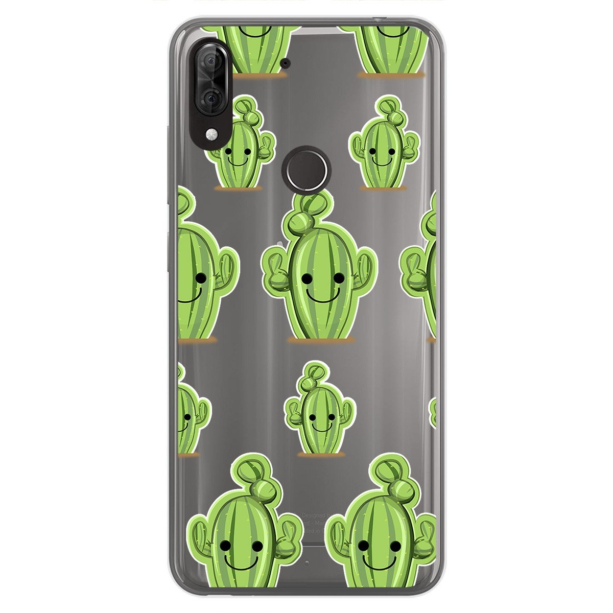 Funda Gel Transparente para Wiko View2 Plus diseño Cactus Dibujos