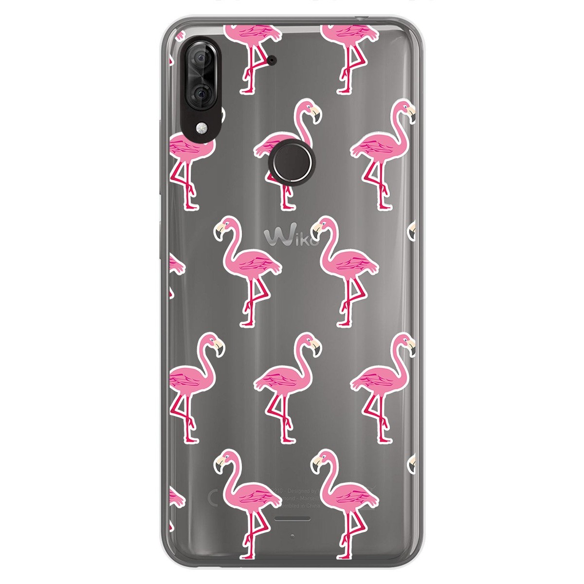 Funda Gel Transparente para Wiko View2 Plus diseño Flamenco Dibujos