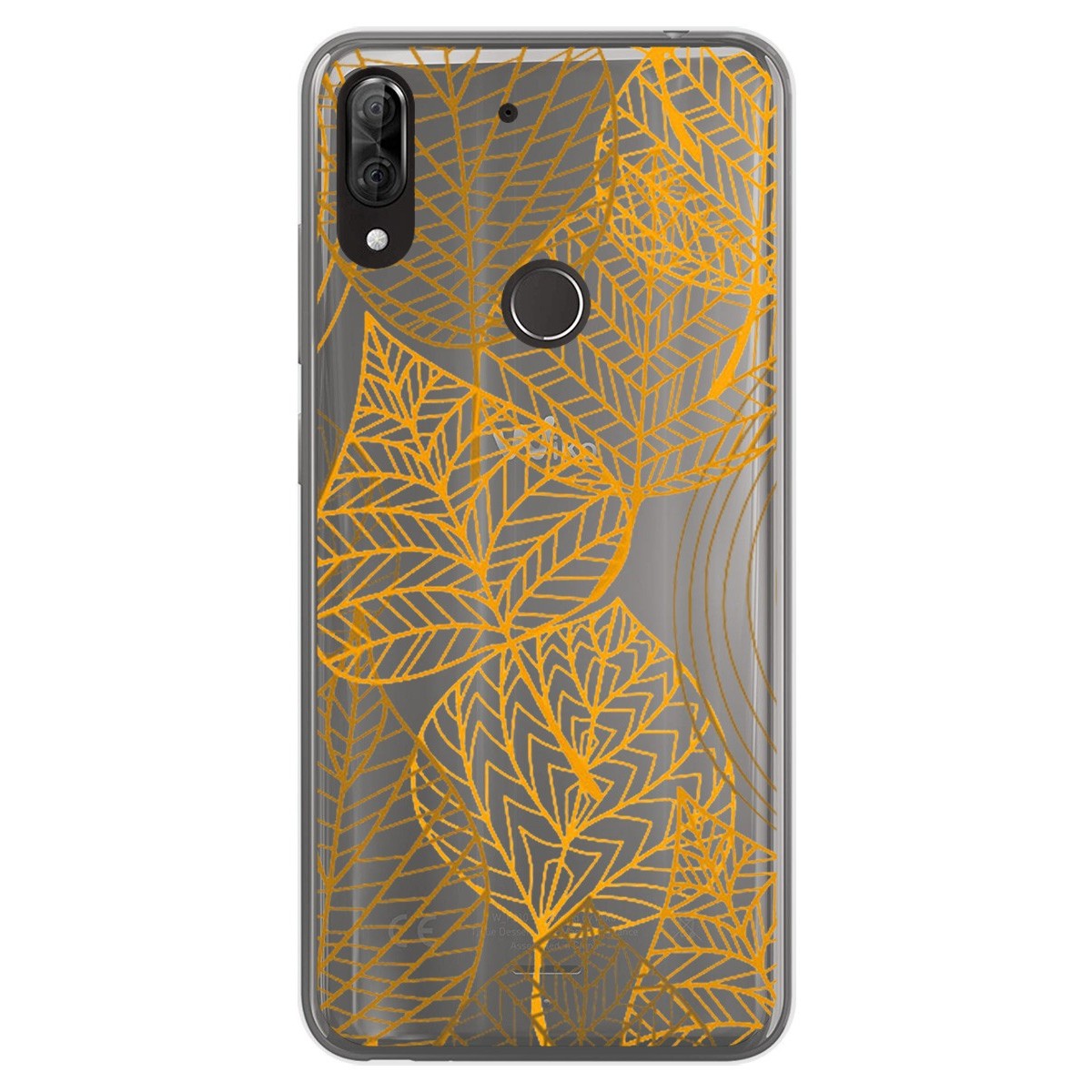 Funda Gel Transparente para Wiko View2 Plus diseño Hojas Dibujos