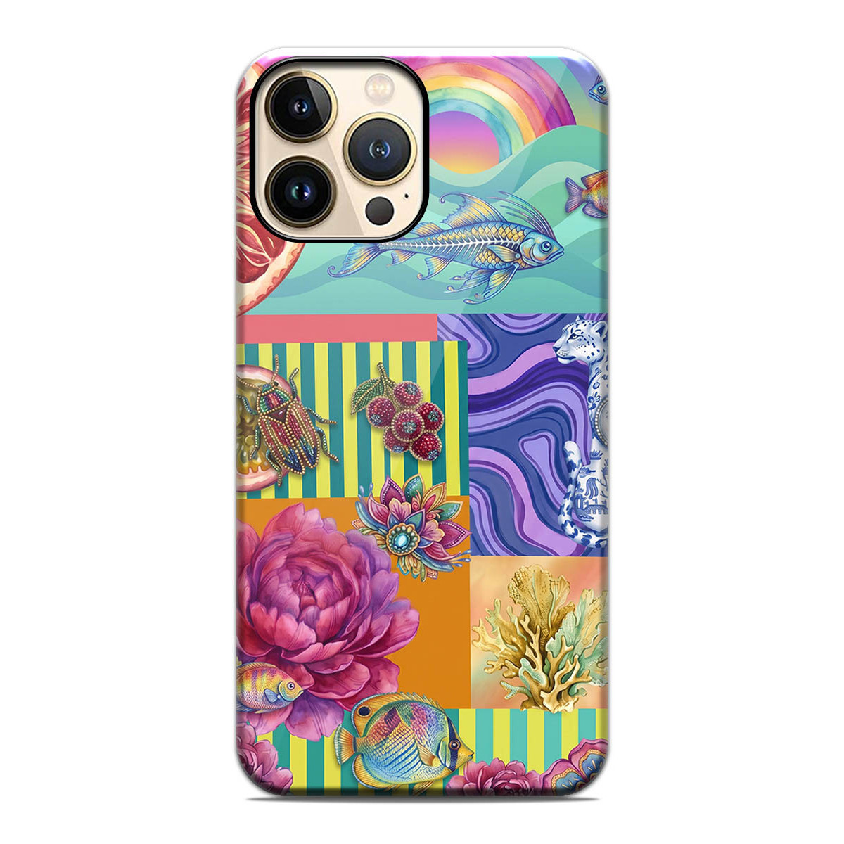 Funda Tough Magnética para Iphone 13 Pro Max (6.7) Doble Capa diseño Collage 03 Dibujos