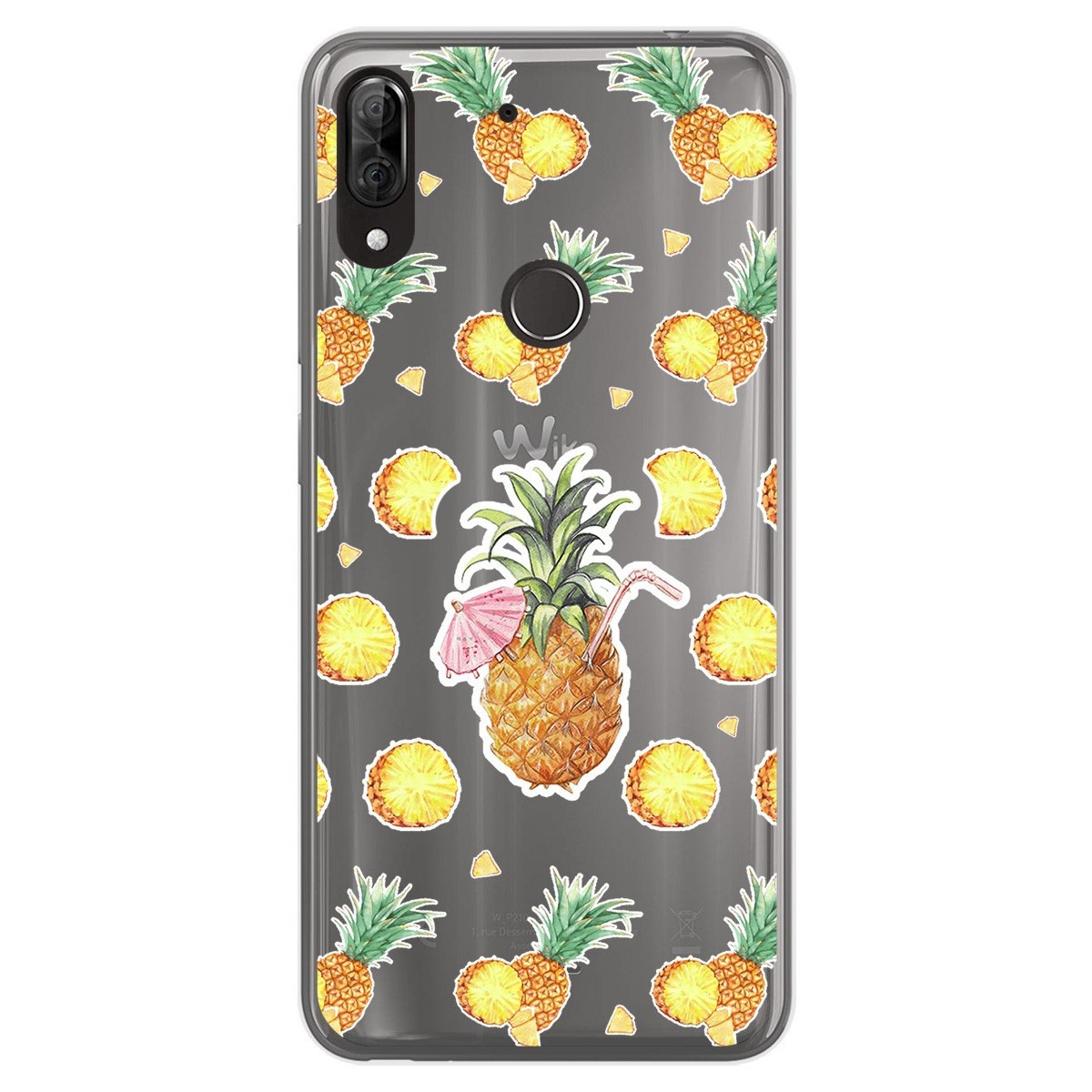 Funda Gel Transparente para Wiko View2 Plus diseño Piña Dibujos