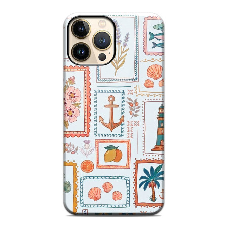Funda Tough Magnética para Iphone 13 Pro Max (6.7) Doble Capa diseño Sellos 02 Dibujos