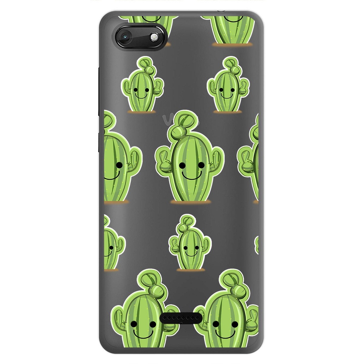 Funda Gel Transparente para Wiko Harry2 diseño Cactus Dibujos