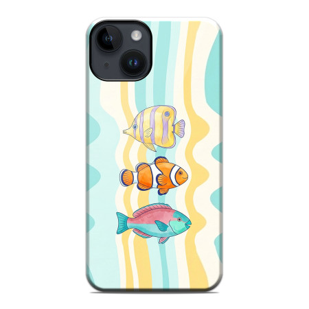 Funda Tough Magnética para Iphone 14 (6.1) Doble Capa diseño Peces 01 Dibujos