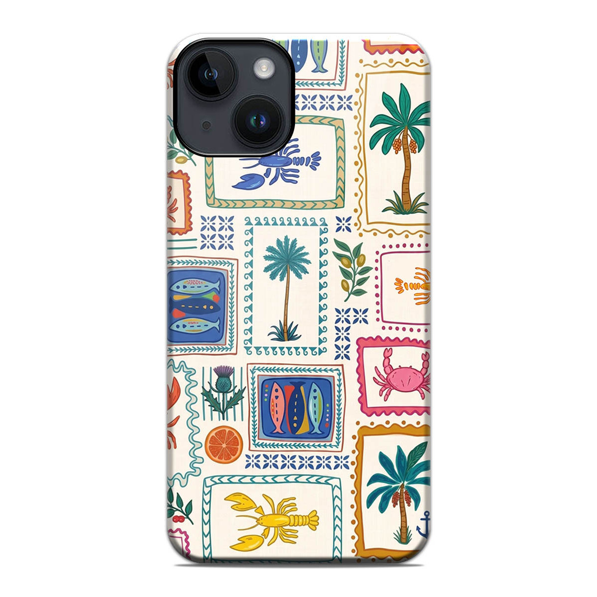 Funda Tough Magnética para Iphone 14 (6.1) Doble Capa diseño Sellos 01 Dibujos