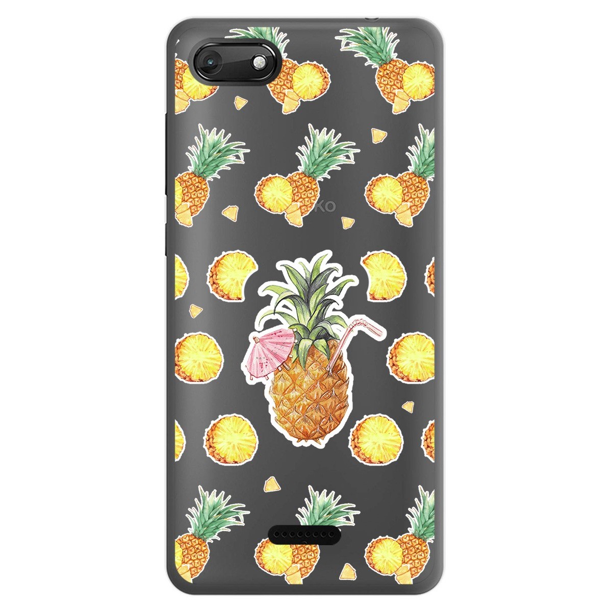 Funda Gel Transparente para Wiko Harry2 diseño Piña Dibujos