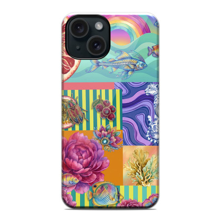 Funda Tough Magnética para Iphone 15 (6.1) Doble Capa diseño Collage 03 Dibujos