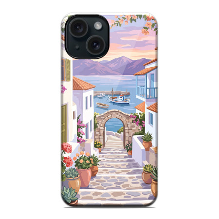 Funda Tough Magnética para Iphone 15 (6.1) Doble Capa diseño Costa 02 Dibujos