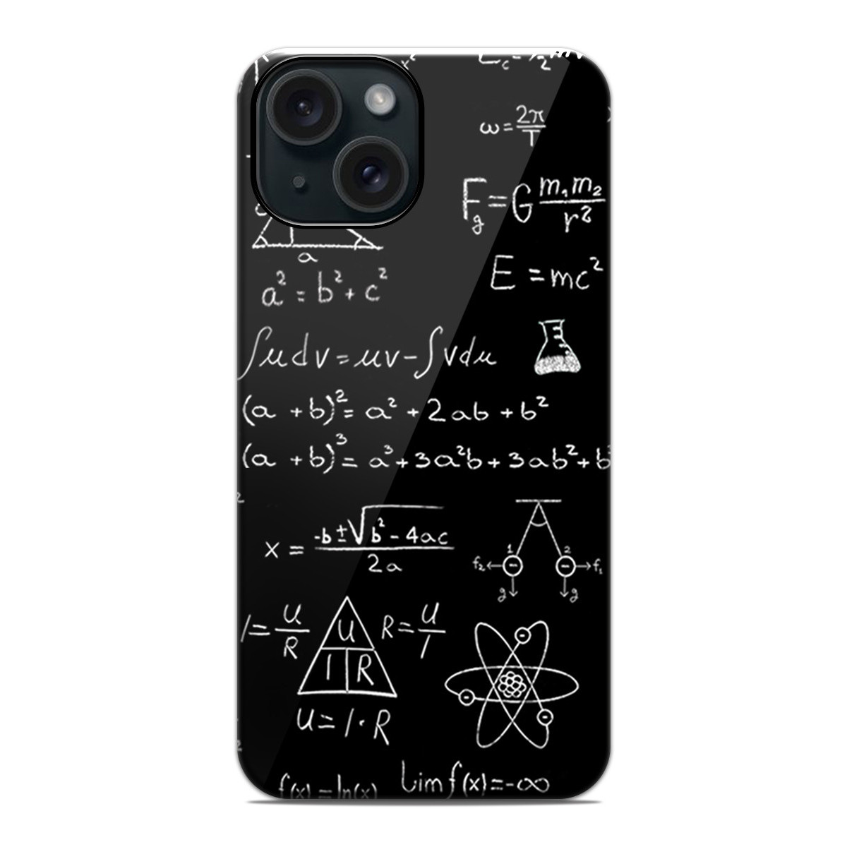 Funda Tough Magnética para Iphone 15 (6.1) Doble Capa diseño Formulas Dibujos