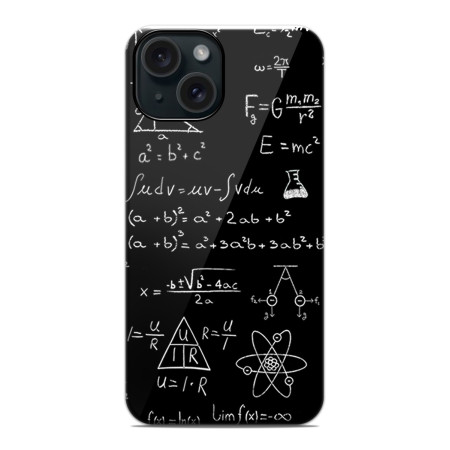 Funda Tough Magnética para Iphone 15 (6.1) Doble Capa diseño Formulas Dibujos