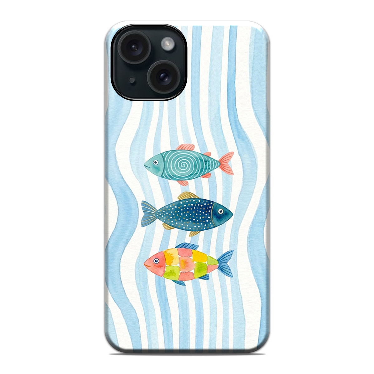 Funda Tough Magnética para Iphone 15 (6.1) Doble Capa diseño Peces 02 Dibujos