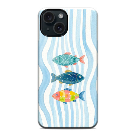 Funda Tough Magnética para Iphone 15 (6.1) Doble Capa diseño Peces 02 Dibujos