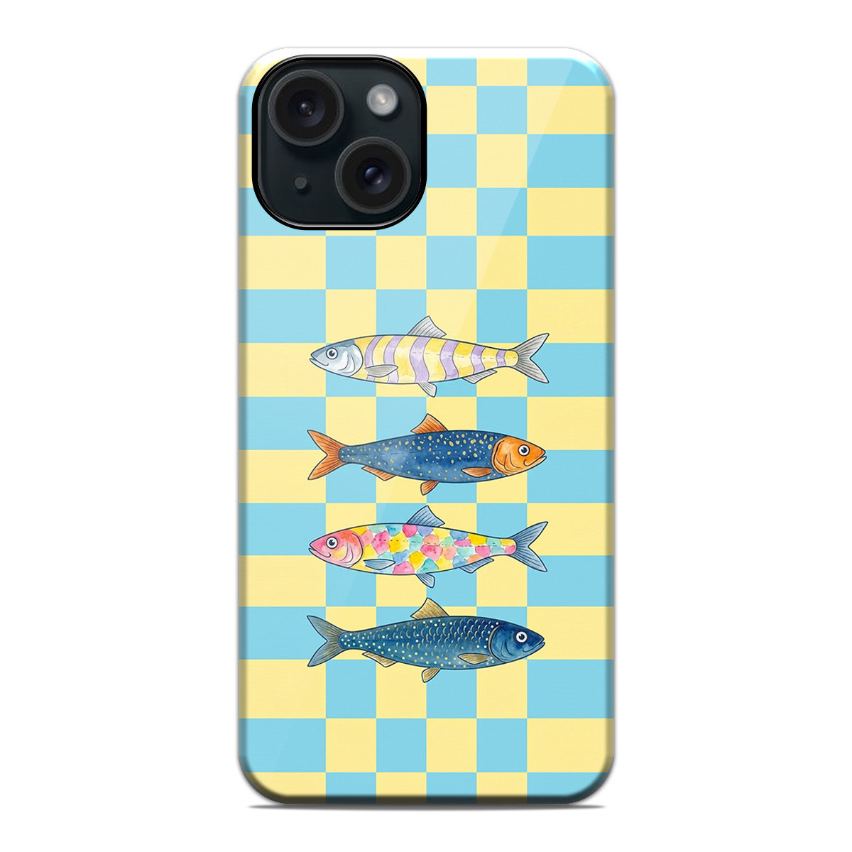Funda Tough Magnética para Iphone 15 (6.1) Doble Capa diseño Peces 03 Dibujos
