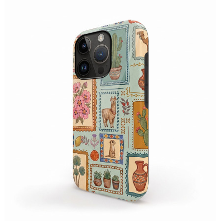 Funda Tough Magnética para Iphone 15 (6.1) Doble Capa diseño Sellos 03 Dibujos