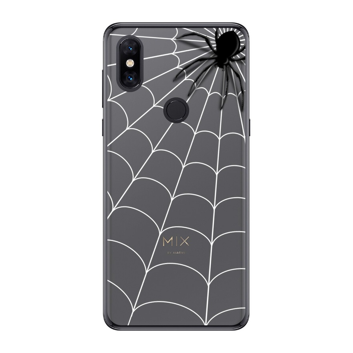 Funda Gel Transparente para Xiaomi Mi Mix 3 diseño Araña Dibujos