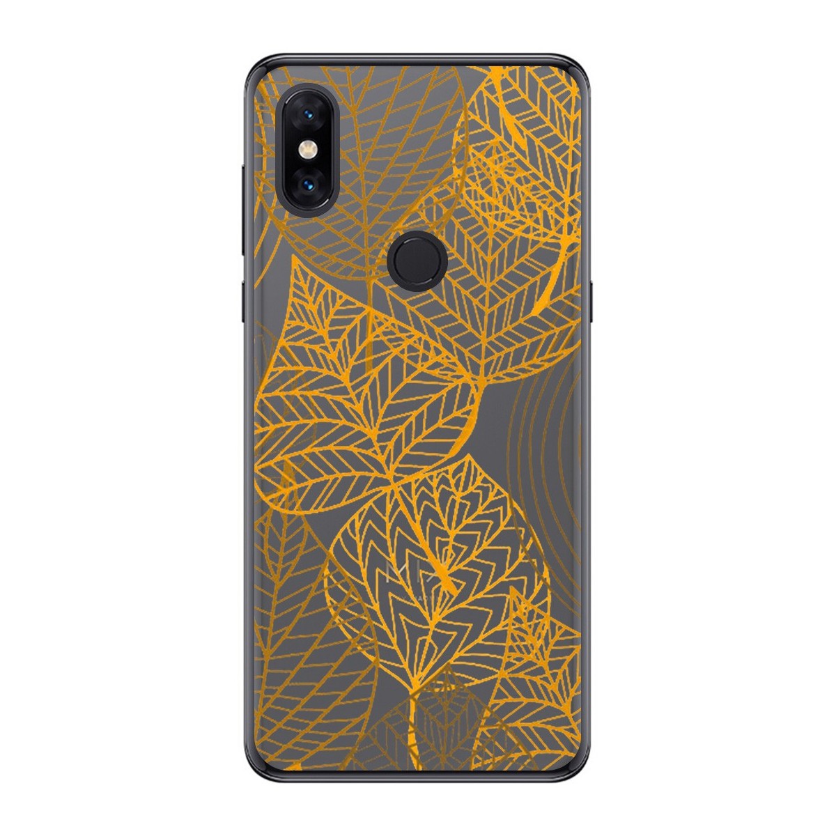 Funda Gel Transparente para Xiaomi Mi Mix 3 diseño Hojas Dibujos