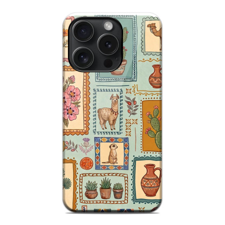 Funda Tough Magnética para Iphone 15 Pro (6.1) Doble Capa diseño Sellos 03 Dibujos
