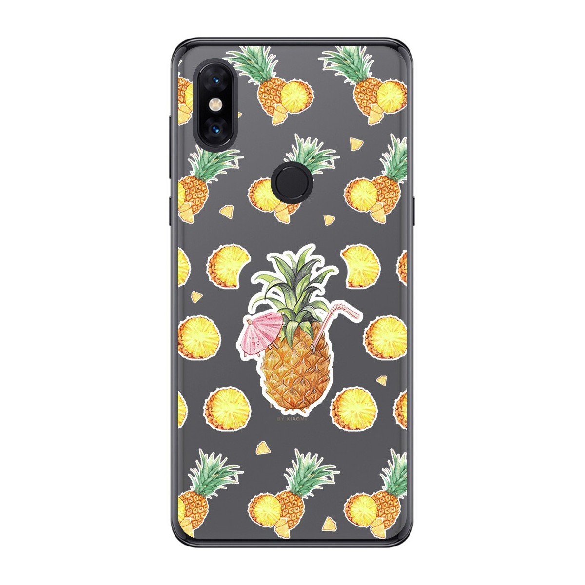 Funda Gel Transparente para Xiaomi Mi Mix 3 diseño Piña Dibujos