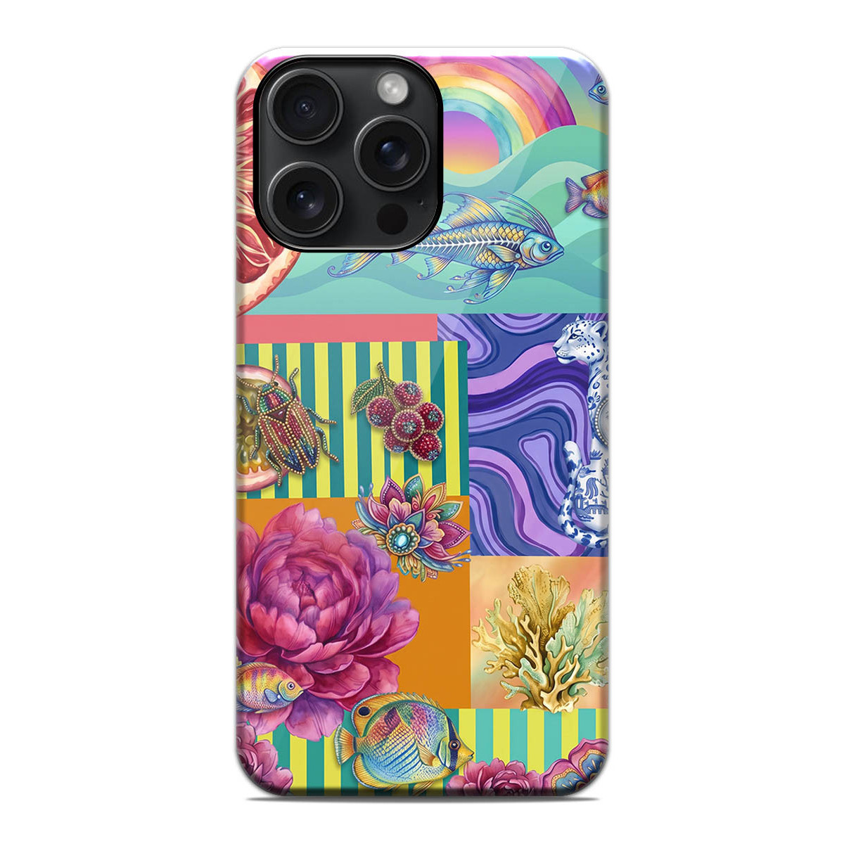 Funda Tough Magnética para Iphone 15 Pro Max (6.7) Doble Capa diseño Collage 03 Dibujos