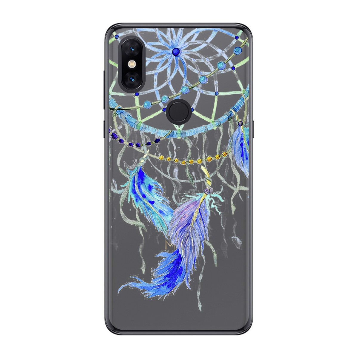 Funda Gel Transparente para Xiaomi Mi Mix 3 diseño Plumas Dibujos