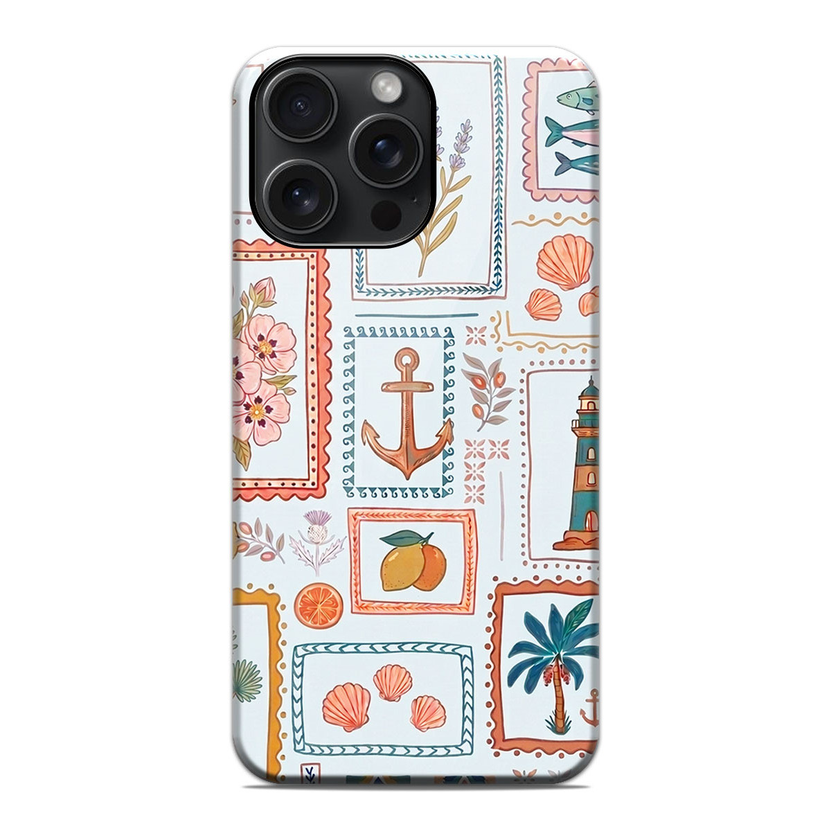 Funda Tough Magnética para Iphone 15 Pro Max (6.7) Doble Capa diseño Sellos 02 Dibujos