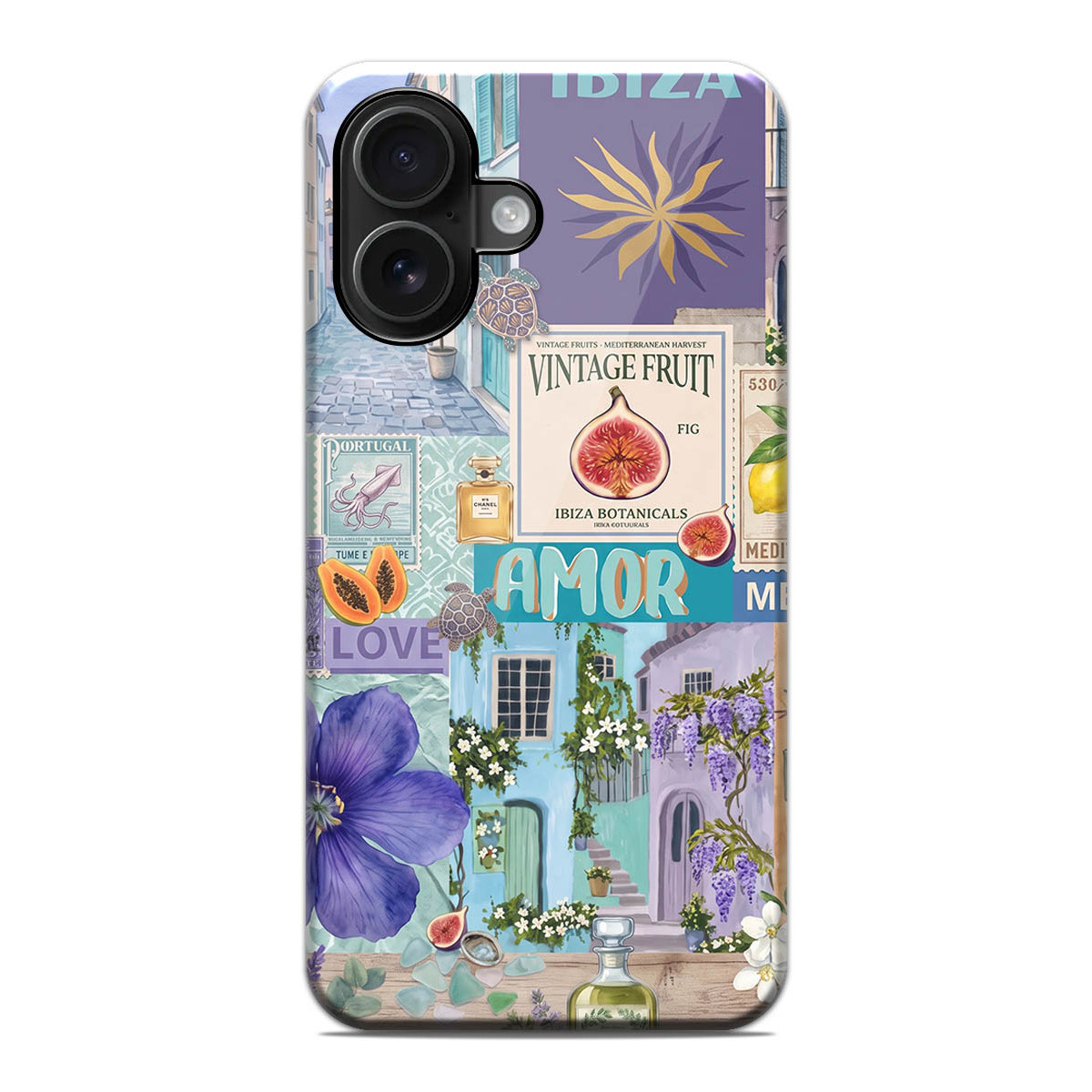 Funda Tough Magnética para Iphone 16 (6.1) Doble Capa diseño Collage 02 Dibujos