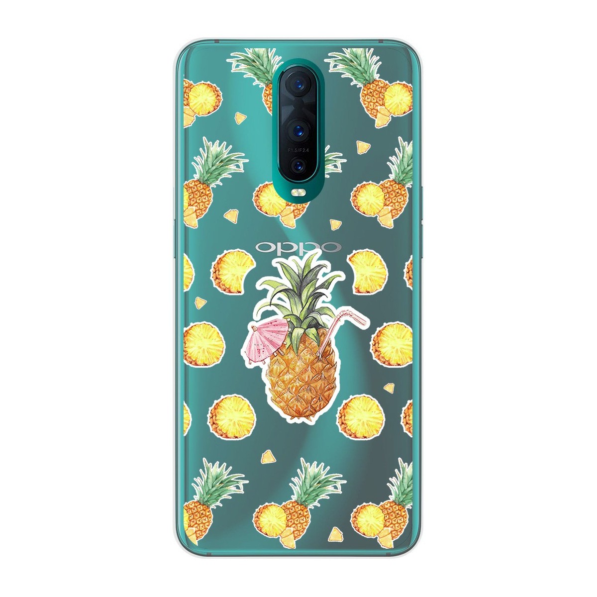 Funda Gel Transparente para Oppo RX17 Pro diseño Piña Dibujos