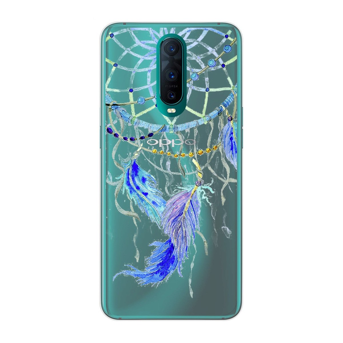 Funda Gel Transparente para Oppo RX17 Pro diseño Plumas Dibujos