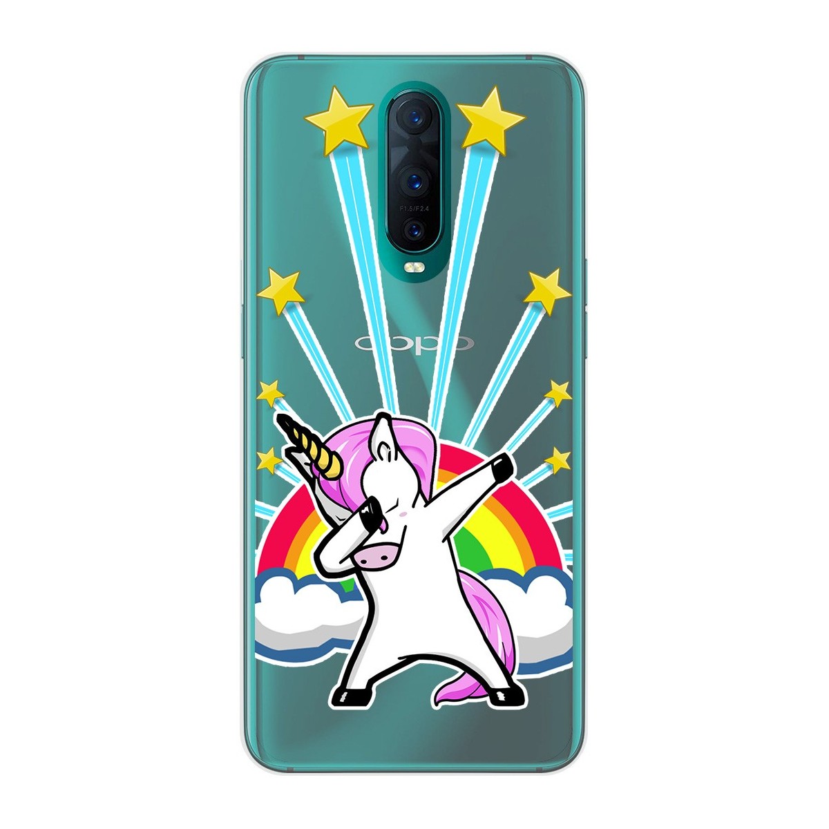 Funda Gel Transparente para Oppo RX17 Pro diseño Unicornio Dibujos