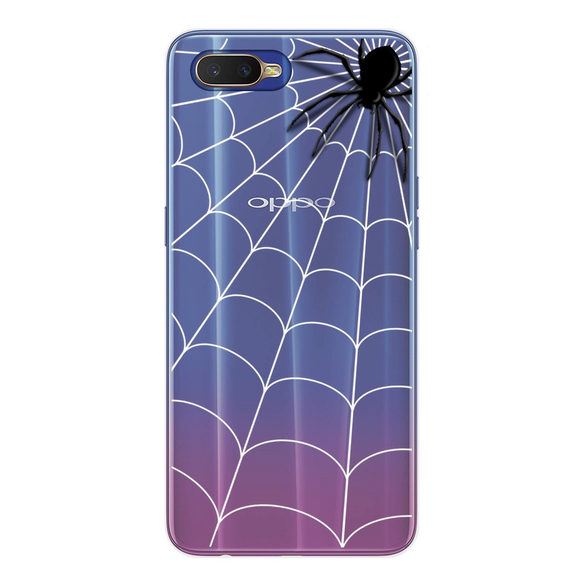 Funda Gel Transparente para Oppo RX17 Neo diseño Araña Dibujos