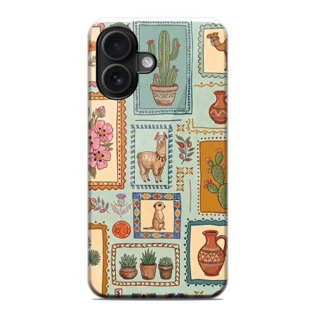 Funda Tough Magnética para Iphone 16 (6.1) Doble Capa diseño Sellos 03 Dibujos
