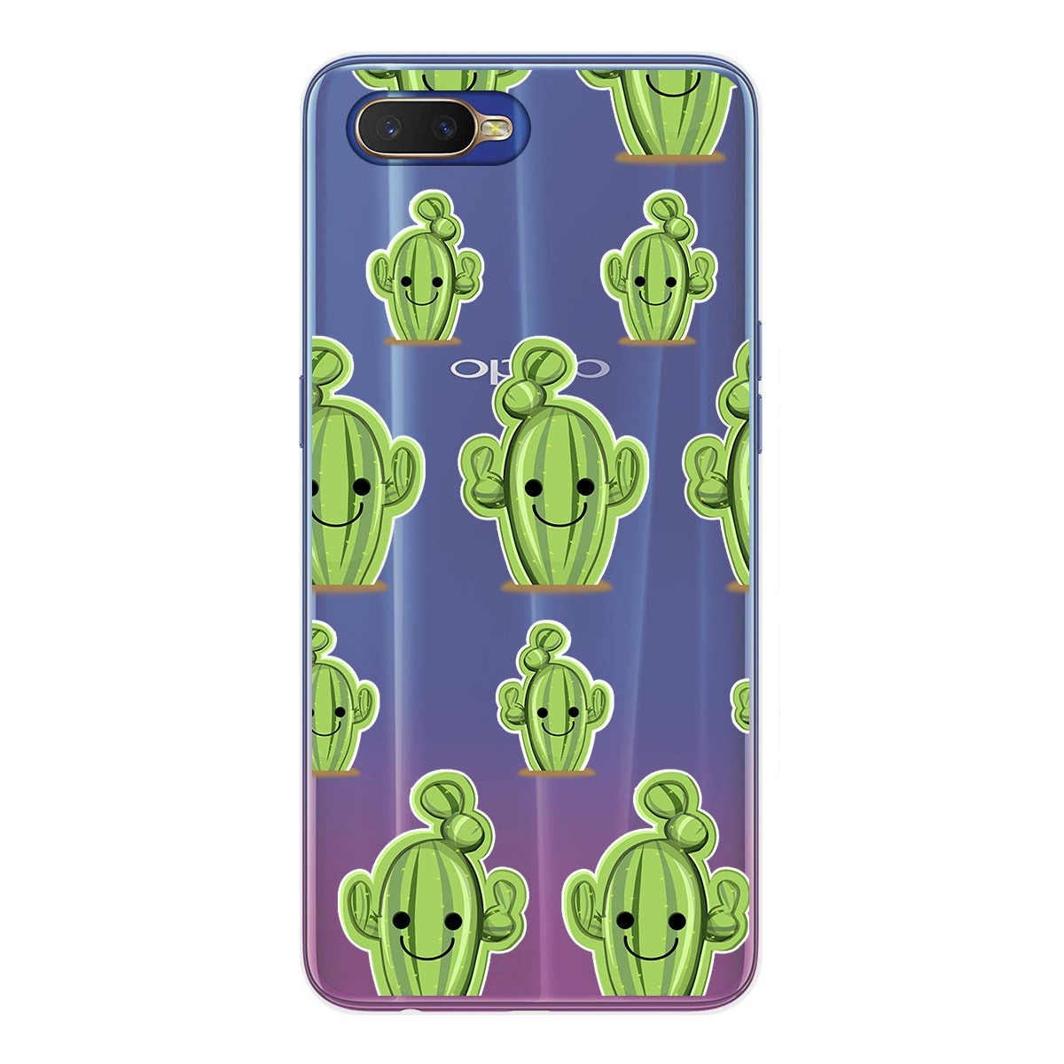Funda Gel Transparente para Oppo RX17 Neo diseño Cactus Dibujos