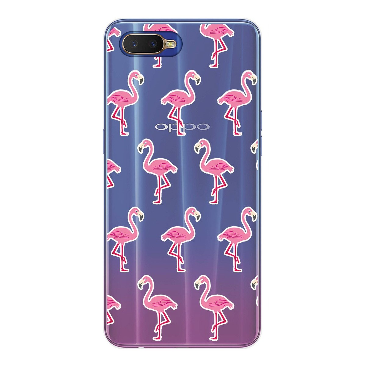 Funda Gel Transparente para Oppo RX17 Neo diseño Flamenco Dibujos